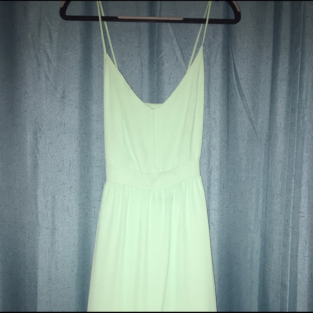 Light blue dress with crossed open back